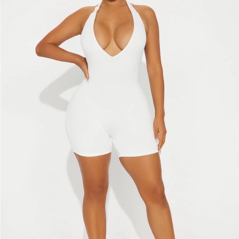 Fashion Nova Ivory Romper